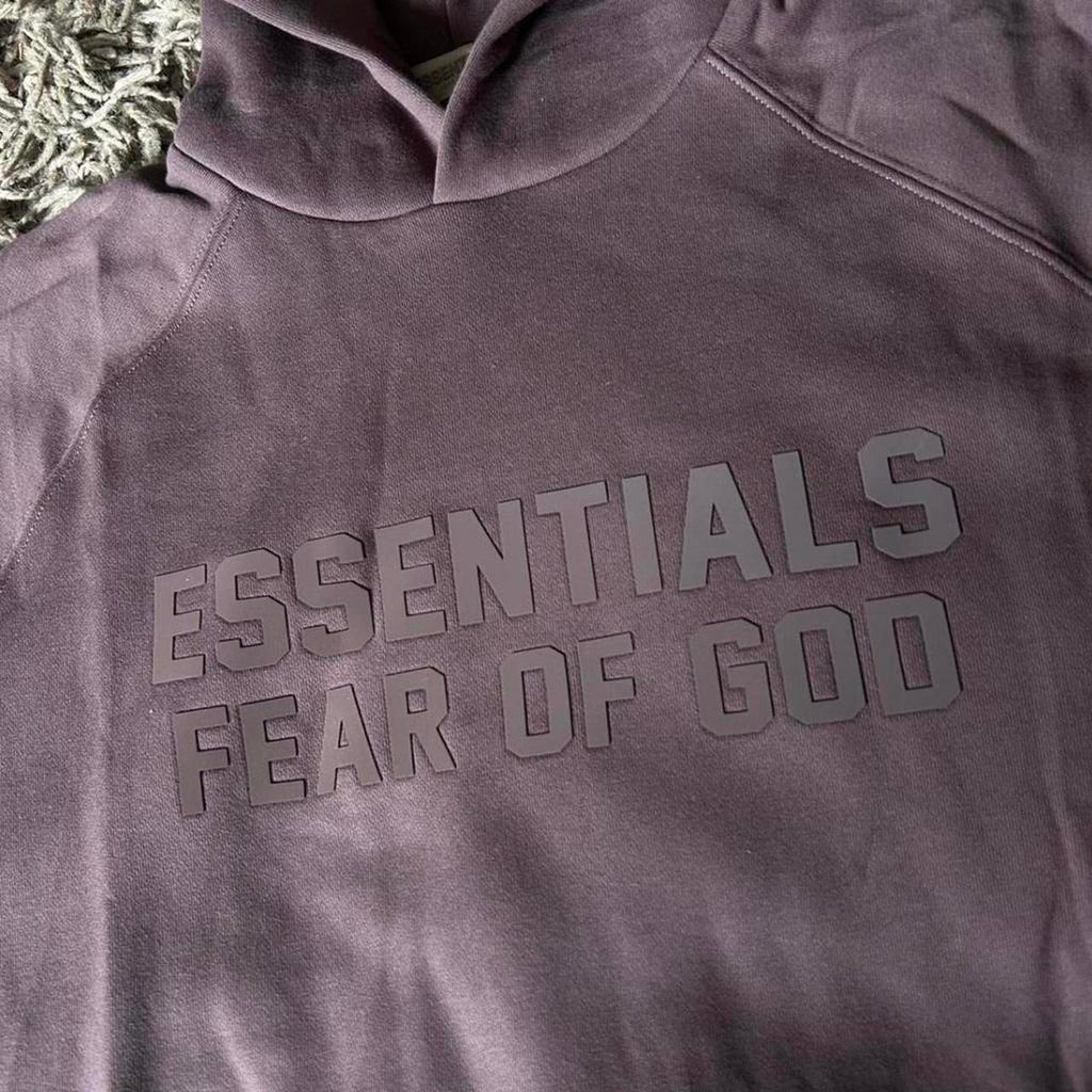 ESSENTIALS HOODIE (purple and brown)